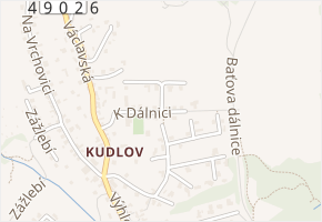 K Dálnici v obci Zlín - mapa ulice