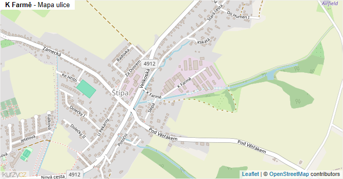 K Farmě - mapa ulice