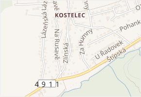 K Fojtství v obci Zlín - mapa ulice
