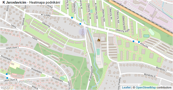 K Jaroslavicím - mapa podnikání
