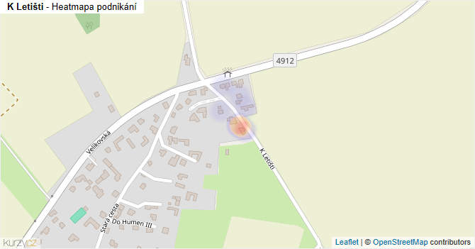 K Letišti - mapa podnikání
