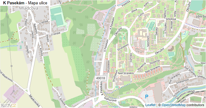 K Pasekám - mapa ulice