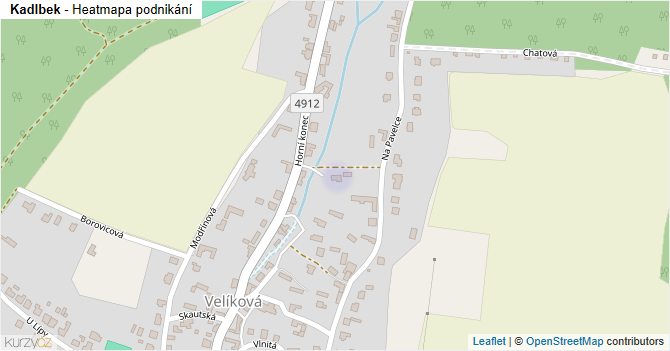 Kadlbek - mapa podnikání