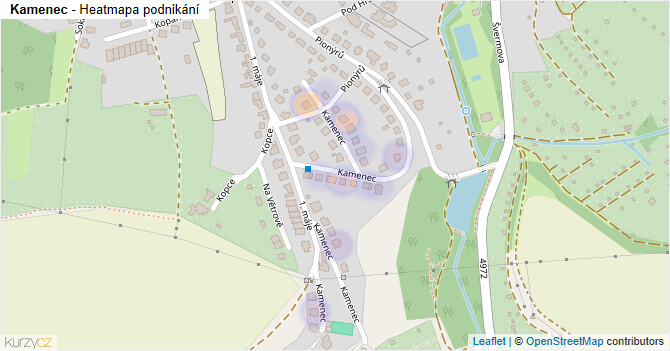 Kamenec - mapa podnikání