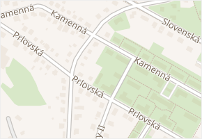Kamenná v obci Zlín - mapa ulice