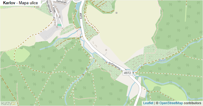 Karlov - mapa ulice