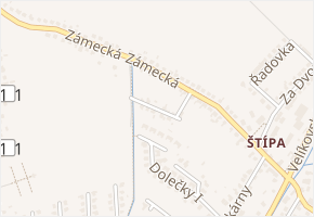 Ke Hřišti v obci Zlín - mapa ulice