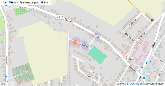 Ke Hřišti - mapa podnikání