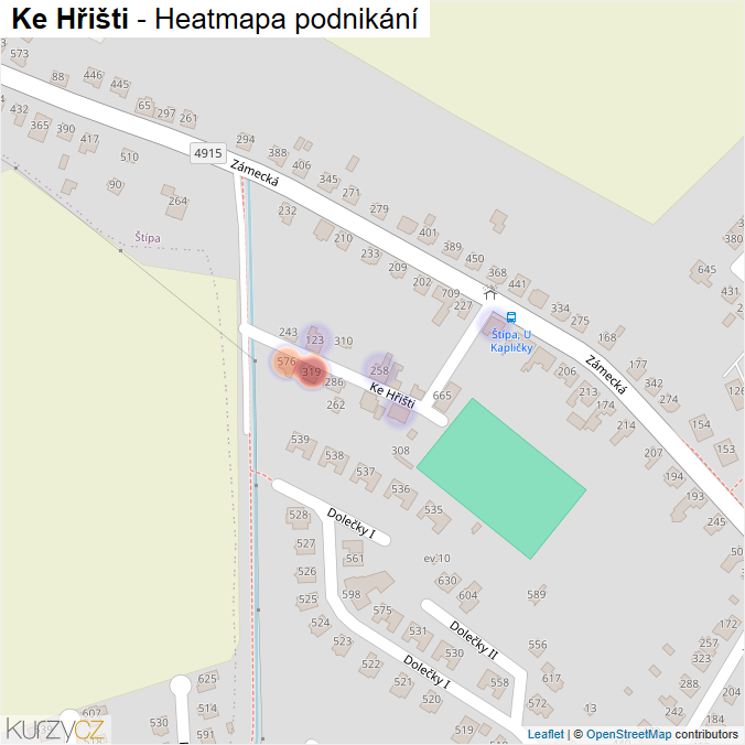 Mapa Ke Hřišti - Firmy v ulici.