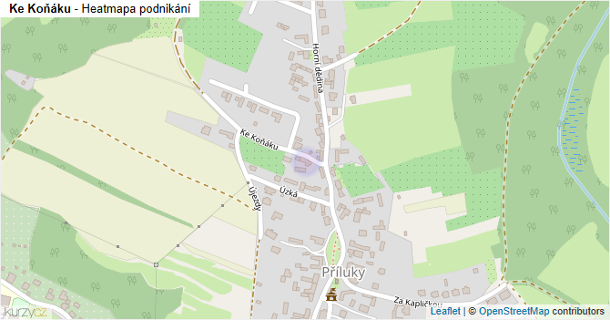 Ke Koňáku - mapa podnikání