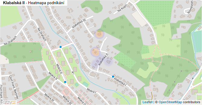 Klabalská II - mapa podnikání