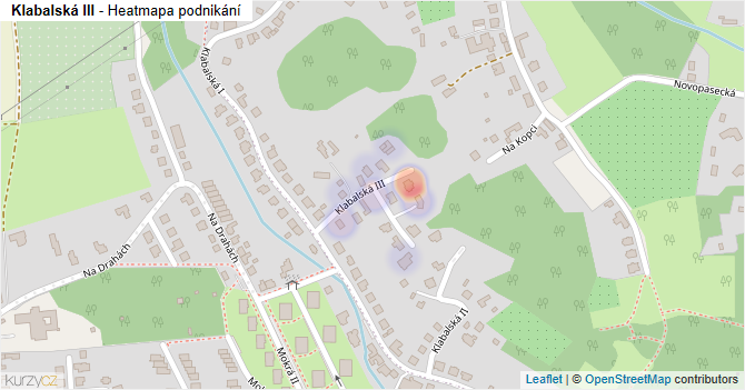Klabalská III - mapa podnikání