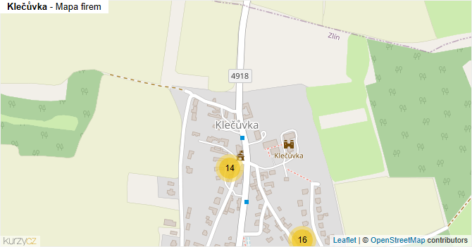 Klečůvka - mapa firem