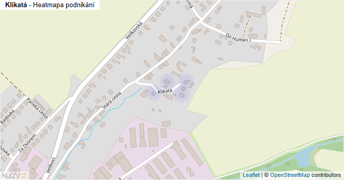 Klikatá - mapa podnikání
