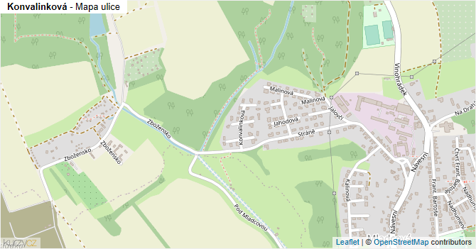 Konvalinková - mapa ulice