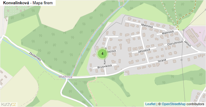 Konvalinková - mapa firem