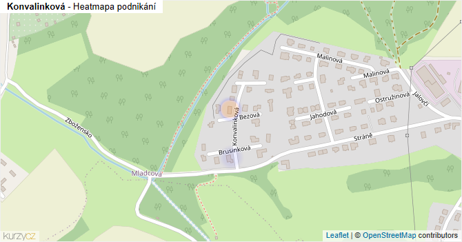 Konvalinková - mapa podnikání