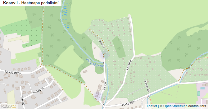 Kosov I - mapa podnikání