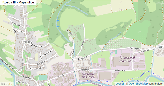 Kosov III - mapa ulice