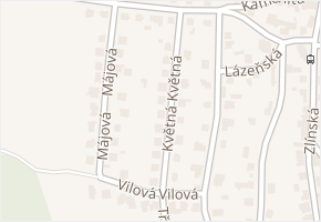 Květná v obci Zlín - mapa ulice