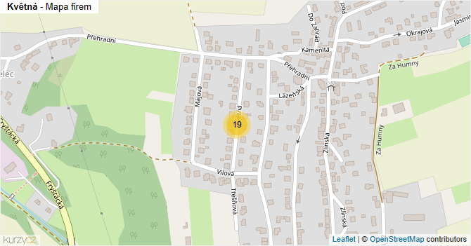 Květná - mapa firem