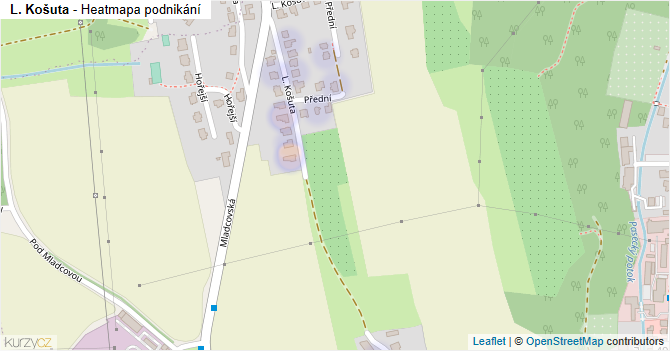L. Košuta - mapa podnikání