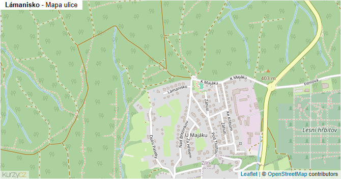 Lámanisko - mapa ulice
