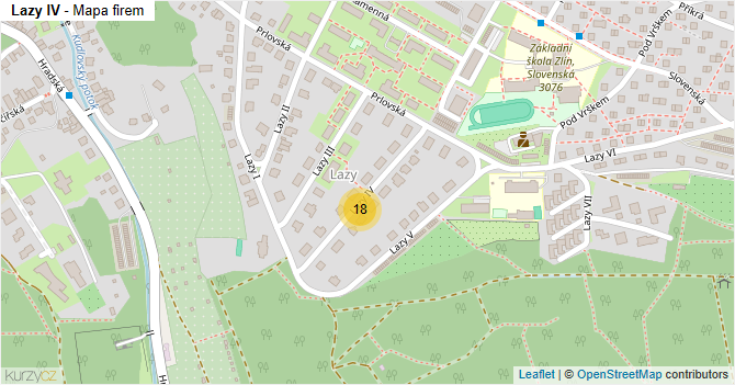 Lazy IV - mapa firem