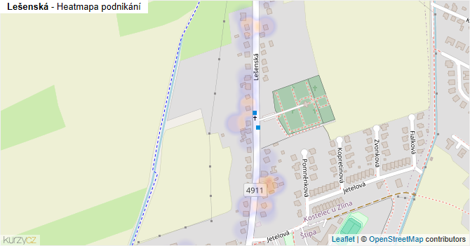 Lešenská - mapa podnikání