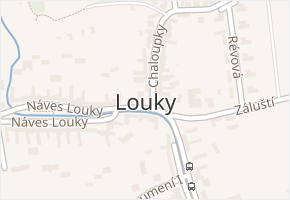 Louky v obci Zlín - mapa části obce