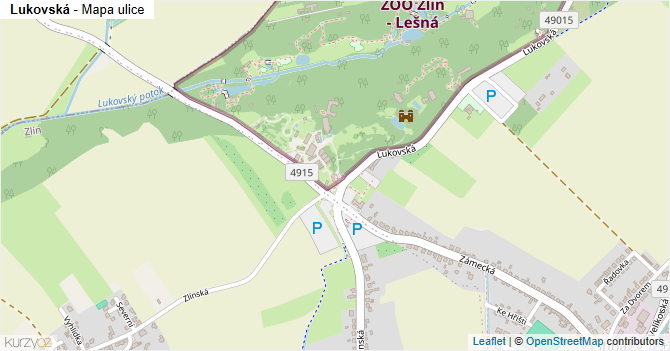 Lukovská - mapa ulice