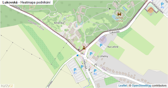 Lukovská - mapa podnikání