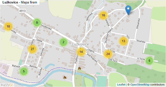 Lužkovice - mapa firem