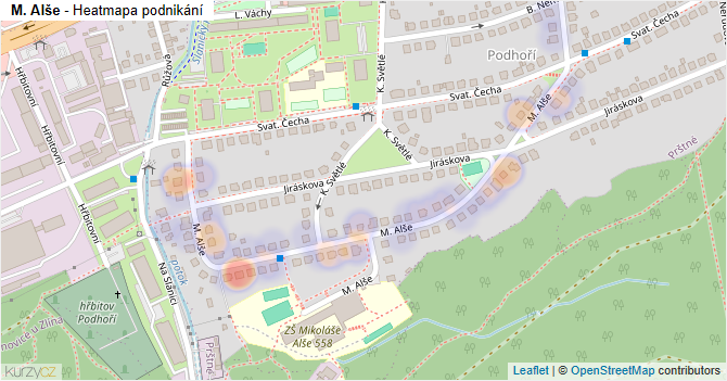 M. Alše - mapa podnikání