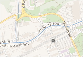 Malá v obci Zlín - mapa ulice