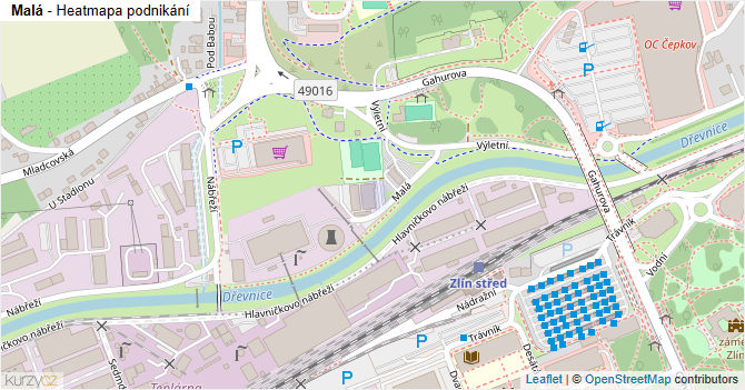 Malá - mapa podnikání