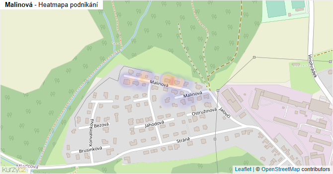 Malinová - mapa podnikání