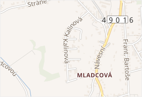Mechová v obci Zlín - mapa ulice