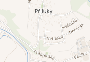Měsíční v obci Zlín - mapa ulice