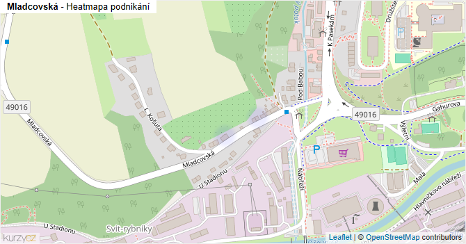 Mladcovská - mapa podnikání