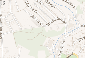 Mokrá V v obci Zlín - mapa ulice