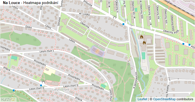Na Louce - mapa ulice