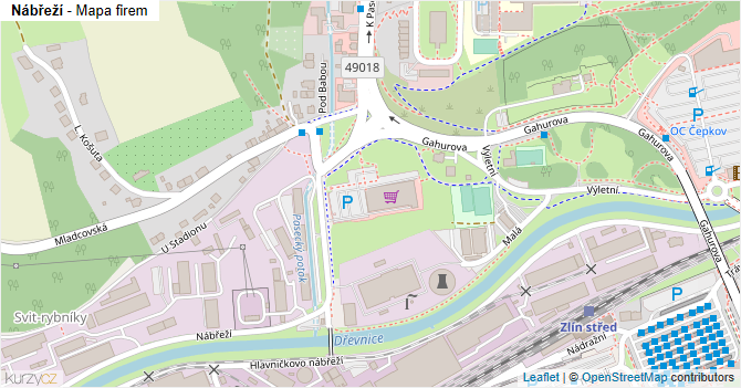 Nábřeží - mapa firem