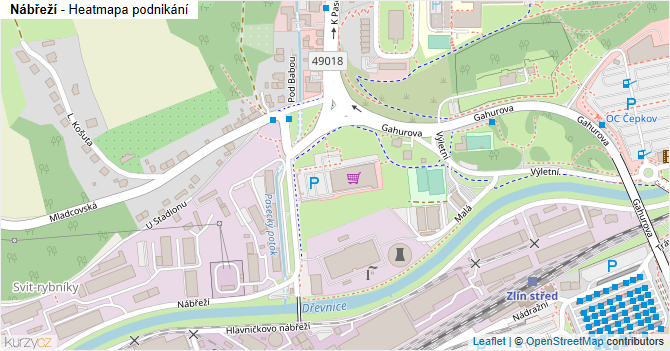 Nábřeží - mapa podnikání