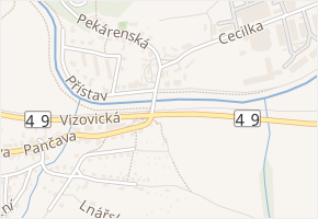 Nad Mezí v obci Zlín - mapa ulice