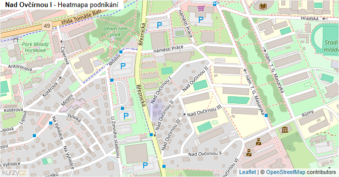 Nad Ovčírnou I - mapa podnikání