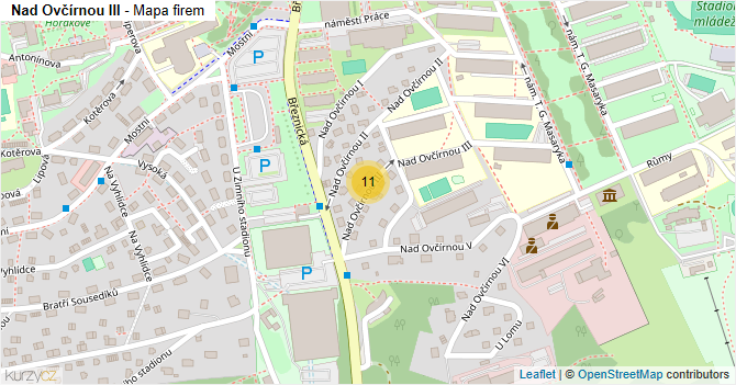 Nad Ovčírnou III - mapa firem