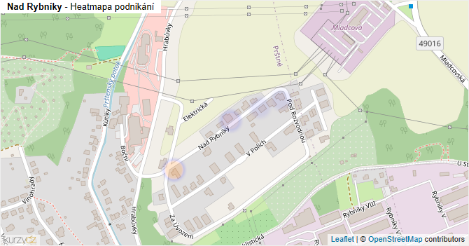 Nad Rybníky - mapa podnikání
