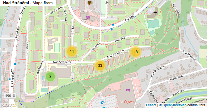 Nad Stráněmi - mapa firem