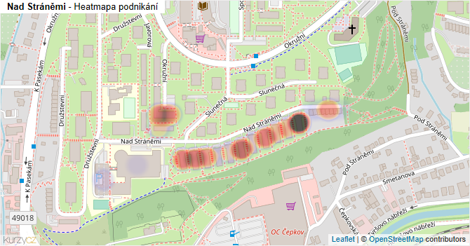 Nad Stráněmi - mapa podnikání